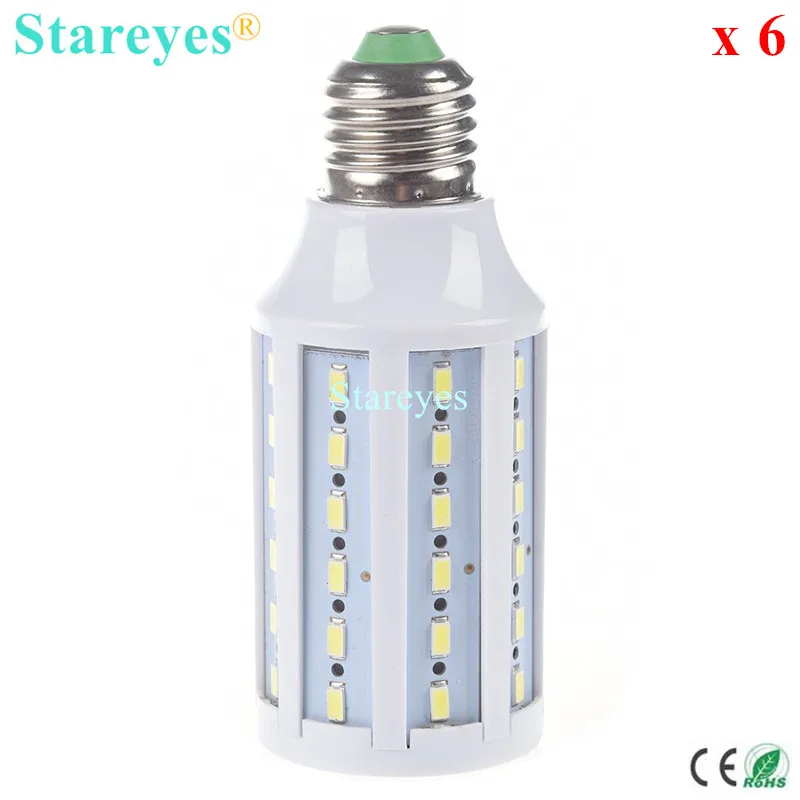 Бесплатная доставка 6 шт. E27 E14 B22 15 Вт 5630 5730 SMD 60 светодиодов 110 В/220 В высокое