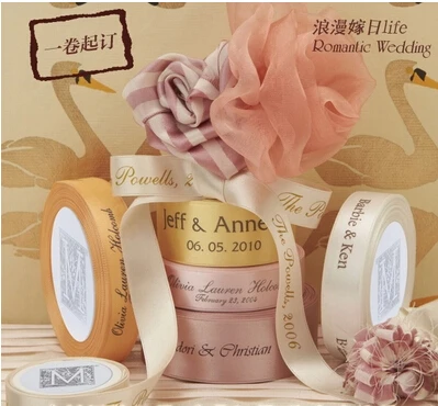 005 атласная кружевная лента с пользовательским принтом крупный рубчик 100