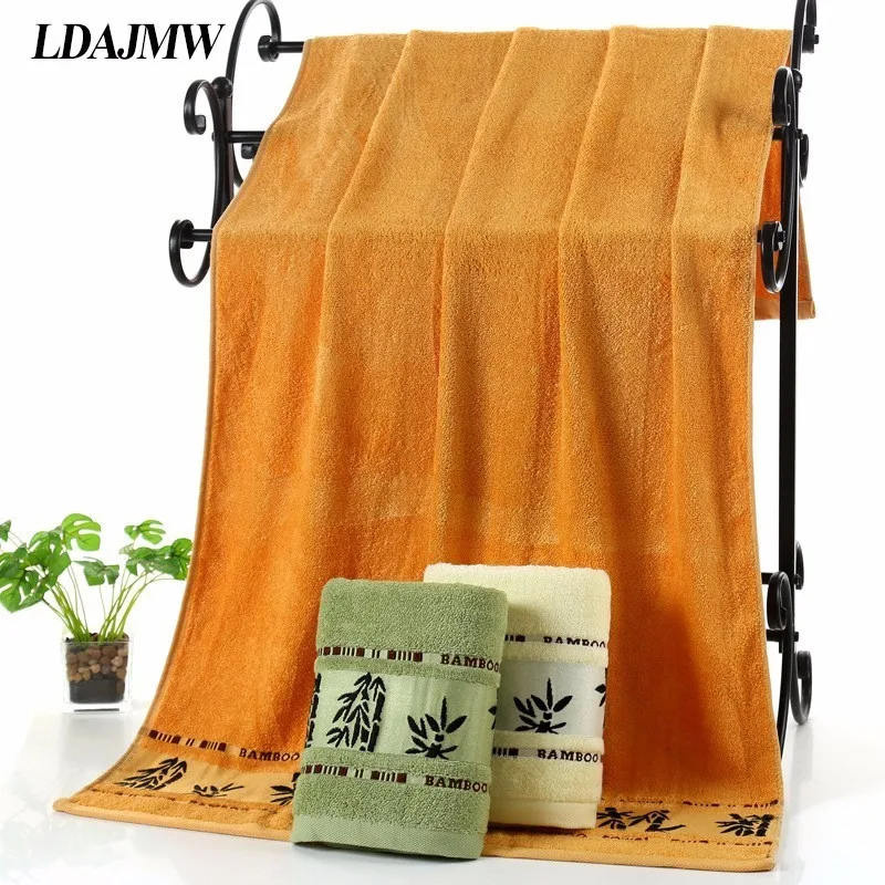 Фото LDAJMW полотенце для взрослых 100% бамбуковое банное из древесного угля текстильное