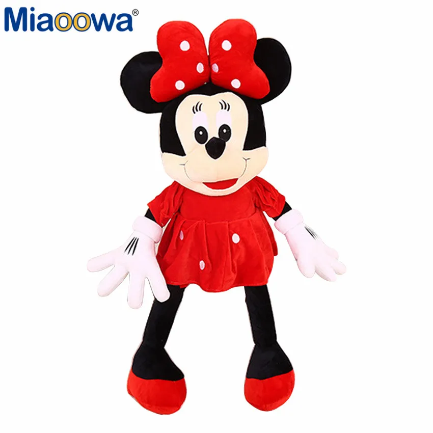 red Minnie 5 стилей Мягкие плюшевые игрушки Микки Маус Минни плюшевые игрушки милый Гуфи собака Плуто Собака Kawaii мягкие игрушки мультфильм детский подарок - Цвет: red Minnie