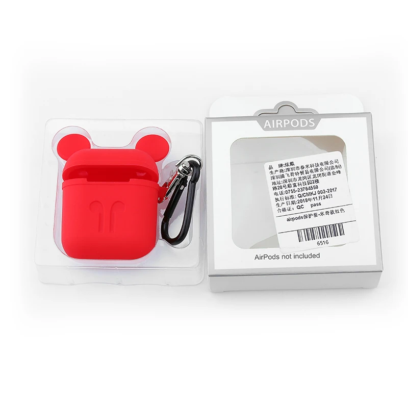 Pure red Силиконовый чехол для airpods 1/2 i9S/i10/i10s/i11/i12/i13 Tws, зарядное устройство, аксессуары для apple - Цвет: Pure red