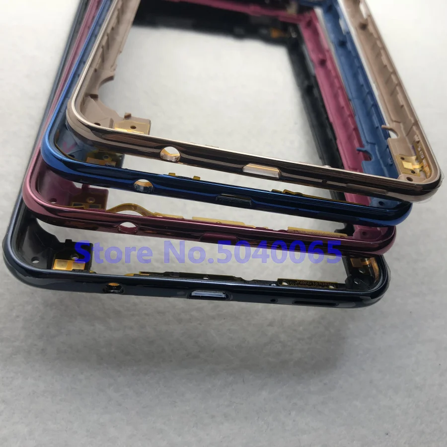 Для samsung A7 SM-A750F A750F полный Корпус Передняя средняя рамка пластина ободок Батарея задняя крышка двери чехол A7 A750