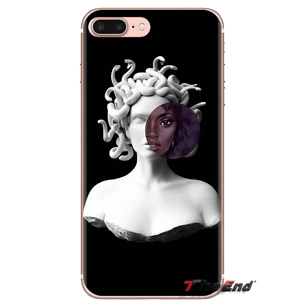 For Xiaomi Mi3 Samsung A10 A30 A40 A50 A60 A70 Galaxy S2 Note 2 Grand Core Prime Medusa Vaporwave Glitch Transparent TPU Housing |
