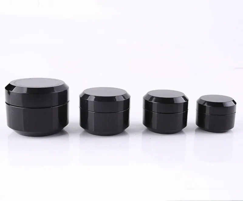 12 x 5g 1 30 г черные двойные пластиковые круглые баночки для крема банка контейнер