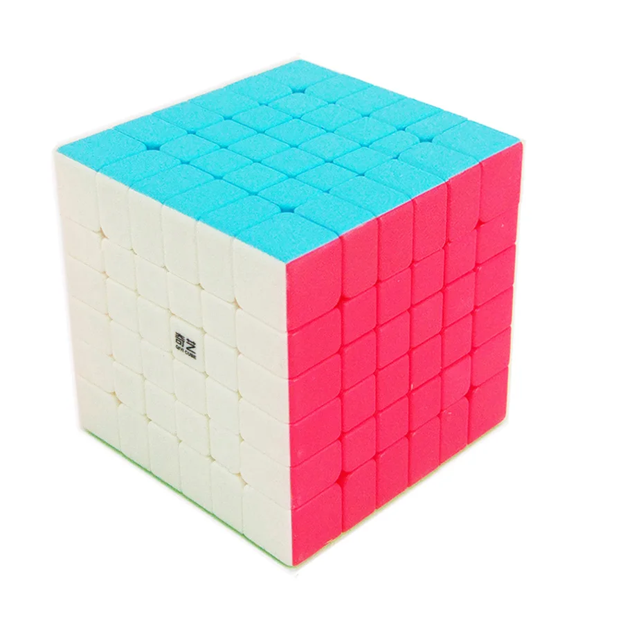6x6 solid color QiYi квадратный магический куб 2x2 3x3 4x4 5x5 6x6 7x7 сплошной белый черный стикер конкурс скоростной куб головоломка для детей начинающих - Цвет: 6x6 solid color