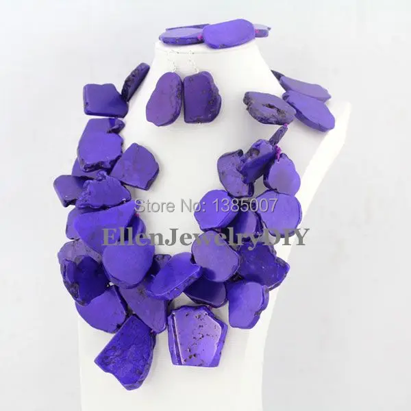 Комплект ювелирных изделий фиолетового цвета ожерелье для подружки невесты