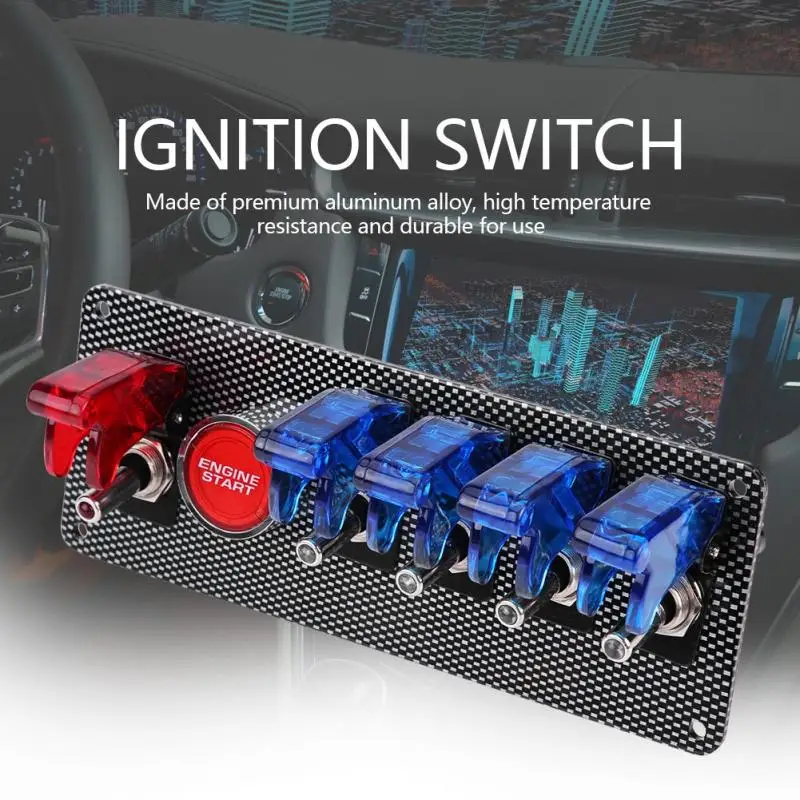 1 Set 12V 6 in Racing Car Auto Ignition Switch Panel Engine Start Button Control Kit Accessories | Автомобили и мотоциклы