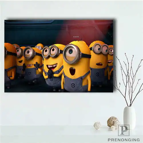 Пользовательские Миньоны (4) @ 1 Печатный постер ткань стены искусства картины для