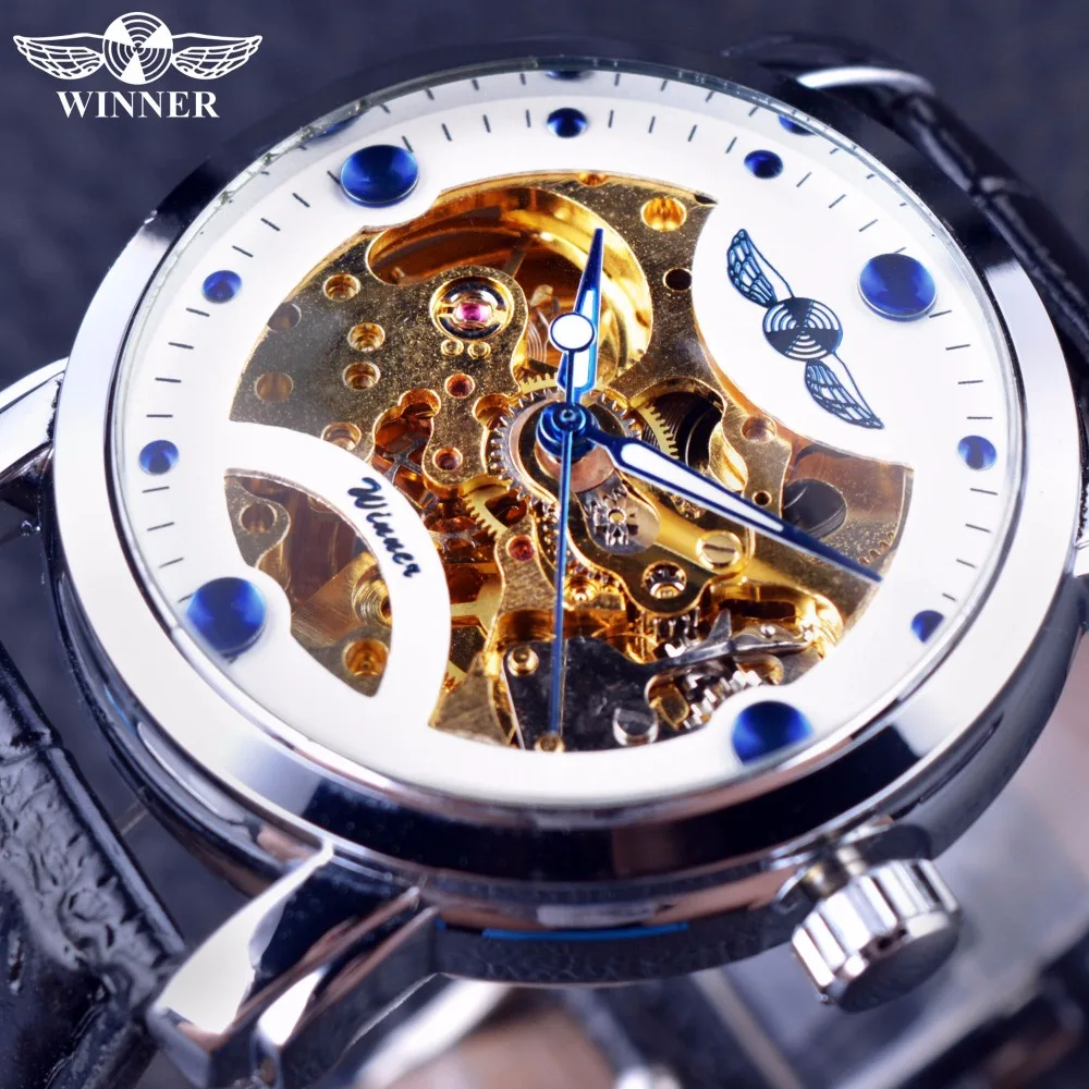 

Winner Navigator Series Transparent Case Skeleton Inside Casual Mens Watch Top Brand Luxury Automatic Male Wrist Watch Clock Men