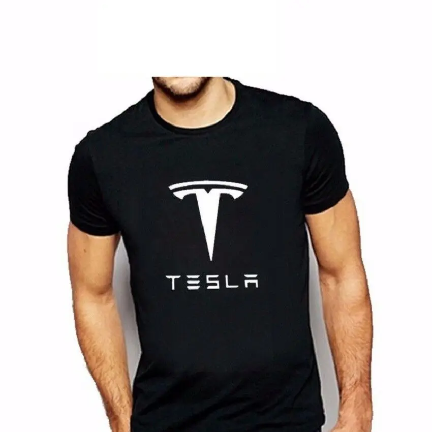 Фото Tesla мужские футболки с коротким рукавом круглым вырезом и буквенным принтом Tesla мужские футболки с коротким рукавом круглым вырезом и буквенным принтом