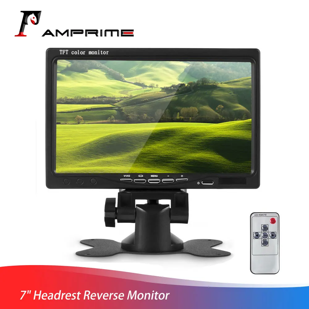 AMprime 7 &quotTFT цветной ЖК-подголовник Автомобильный парковочный монитор заднего