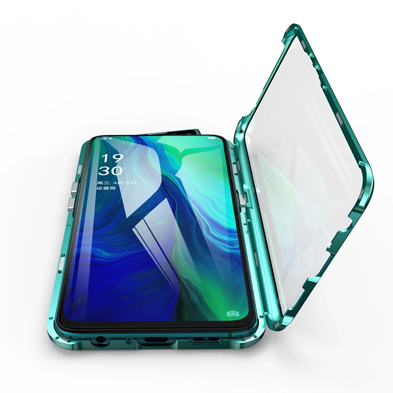 Роскошные Металлические чехлы для телефонов Oppo Reno металлический бампер с