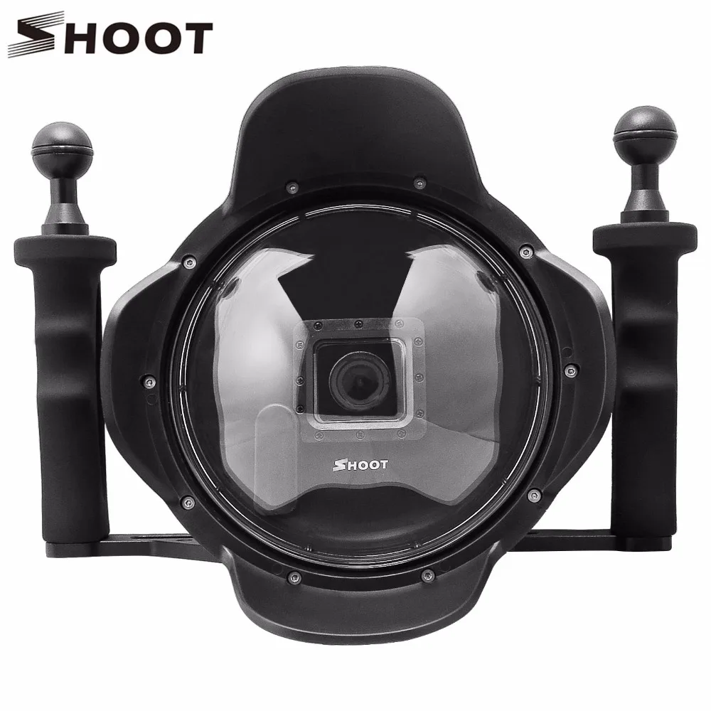 СТРЕЛЯТЬ 6 ''дюймовый Дайвинг Бленда Купола Порт для Gopro Hero 3 + 4 С Go pro Повышение