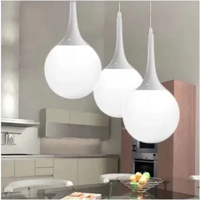 Простой Лофт молочно-белый шар подвесной потолочный светильник стекло Droplight для