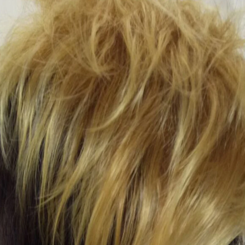 HAIRJOY женский блонд черный смешанный короткий кудрявый слоистый высокотемпературный парик из натуральных синтетических волос