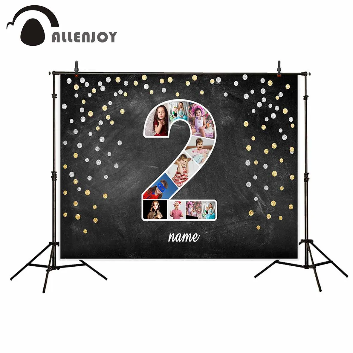 Фон Allenjoy для студийной фотосъемки детей цвет черный возраст фото день рождения 250