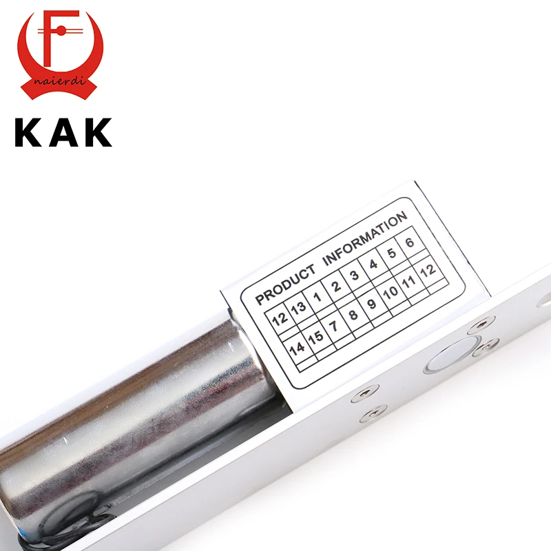 KAK DC 12V электрический падения болт дверной замок 2 с трапециевидным силуэтом и магнитной индукции Авто засов замки для дверей безопасности доступа Управление системы