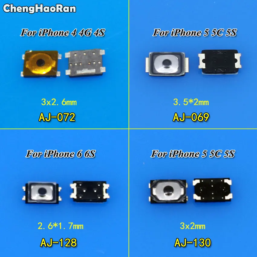 

ChengHaoRan 1Piece Power Button Switch Top Inner ON OFF Contact Button For iPhone 4 4S 4G 5 5C 5S 6 6S