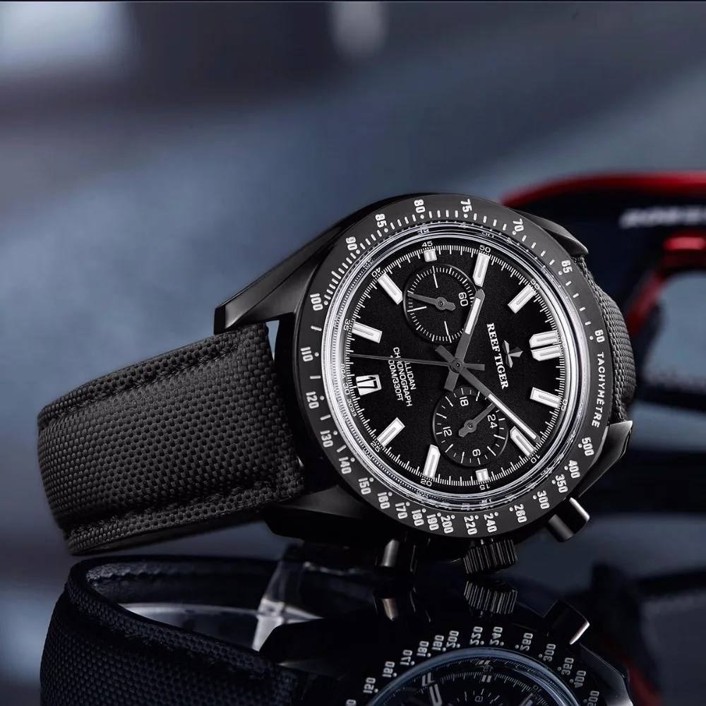 Новинка 2021 дизайнерские спортивные часы Reef Tiger/RT с хронографом мужские супер
