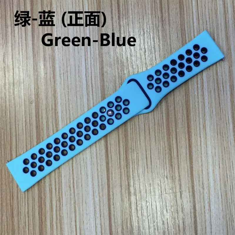 green blue Gear S3 Frontier для samsung Galaxy watch active 46 мм 42 мм gear sport amazfit ремешок Bip huawei watch GT 2 Band - Цвет ремешка: green blue