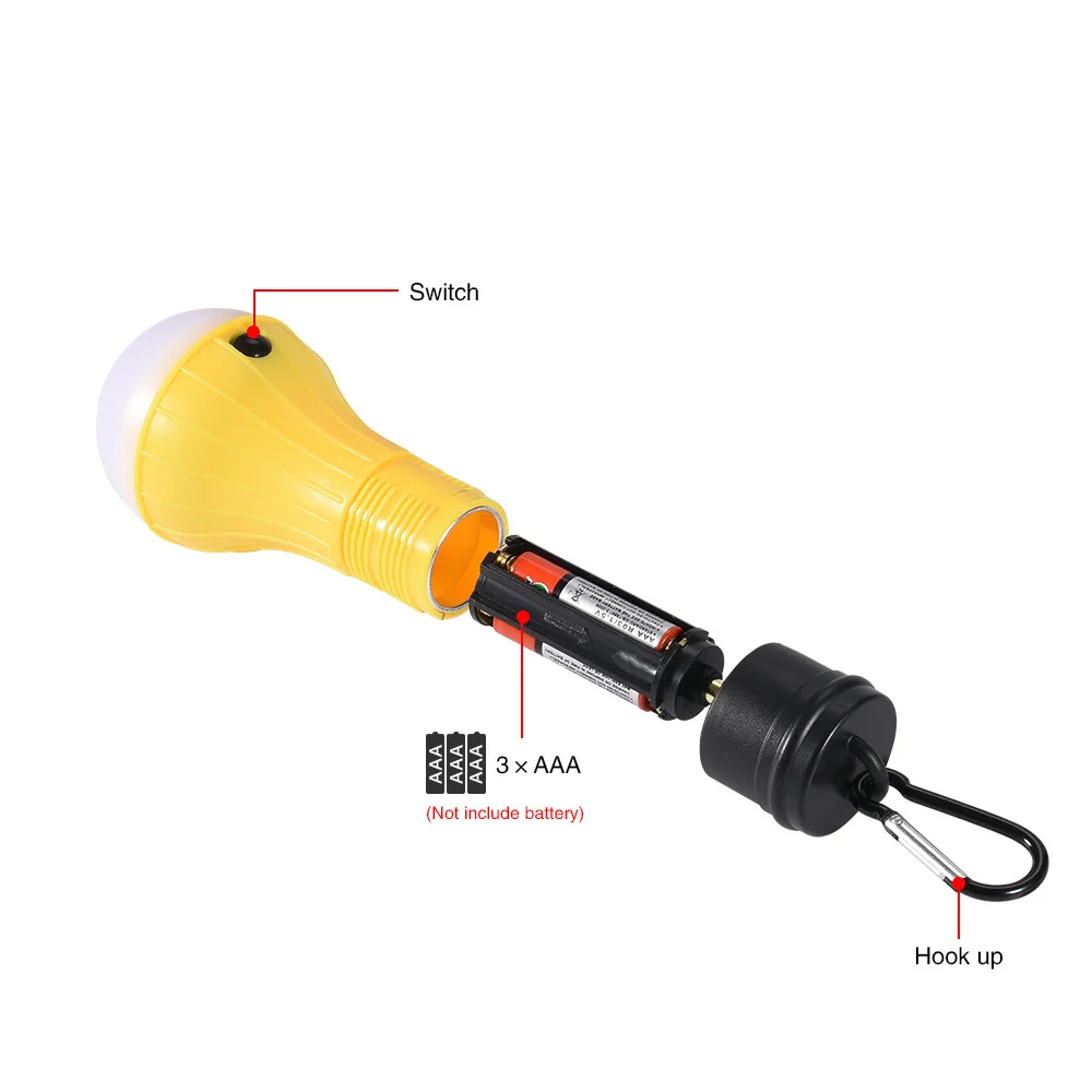 Лампа Светодиодная лампа освещения кемпинга палатки использовать 3 * AAA наружный