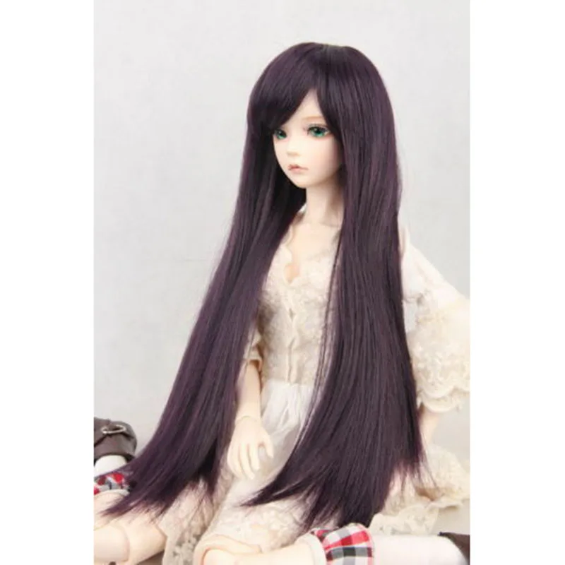 BJD длинный парик фиолетовый для 1/6 1/3 24 &quot1/4 17" высокий SD MSD DK DZ AOD DD YOSD VOLKS кукла