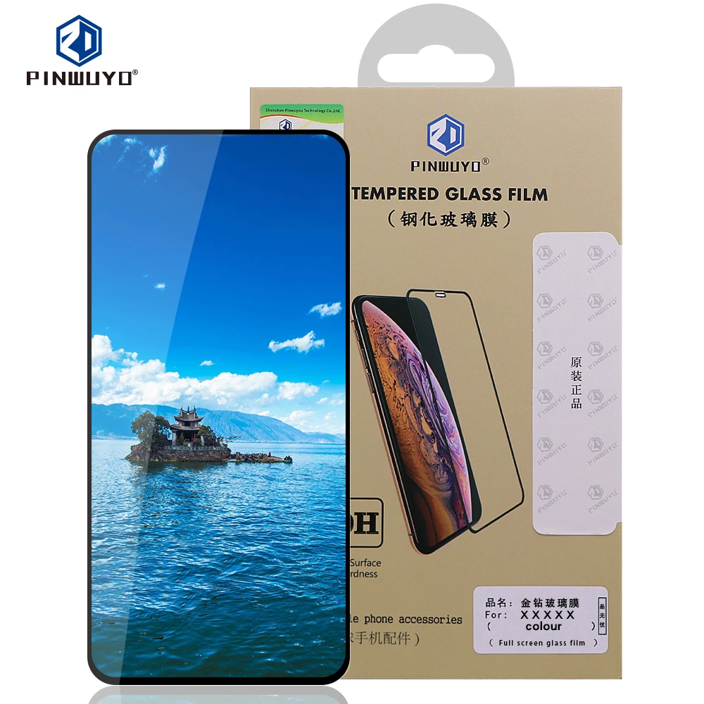 

OPPO Reno 100% Original PINWUYO 9H Full Cover Toughened Tempered Glass Screen Protector Film For OPPO Reno