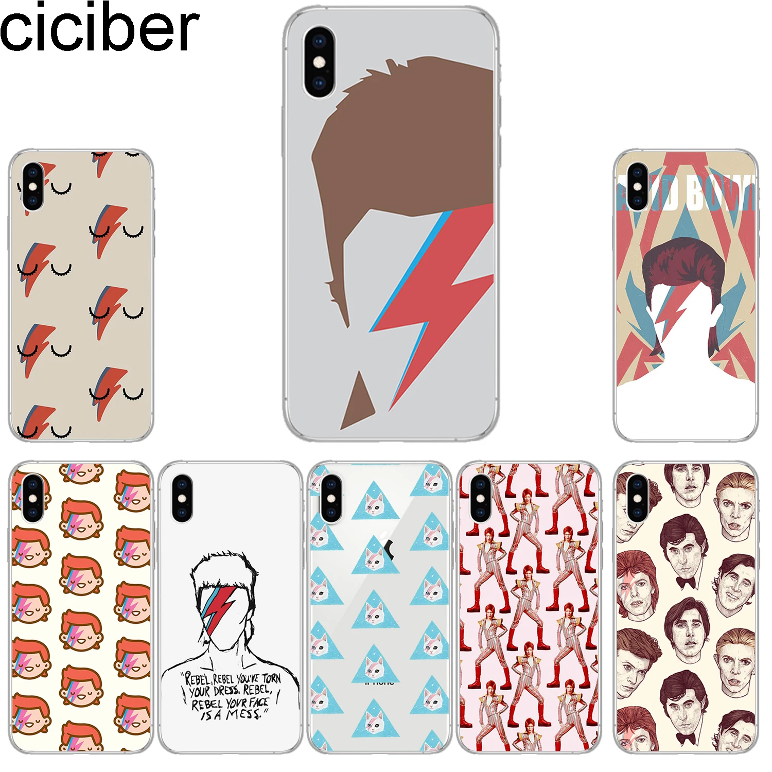 Ciciber чехлы для телефонов iPhone 11 Pro Max 8 7 6 6s Plus SE 5 мягкий чехол из ТПУ X Xs XR XS David Bowie Fundas |