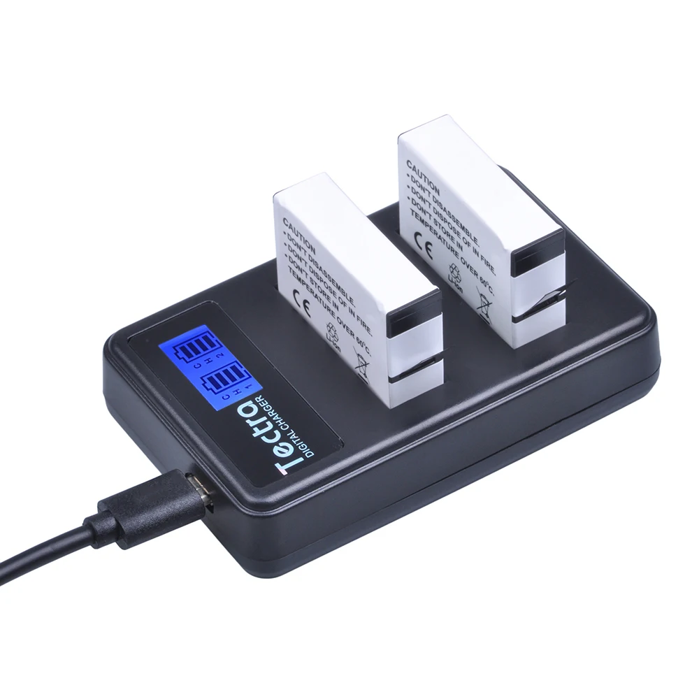 Tectra высокое качество AHDBT 401 LCD USB двойное зарядное устройство для экшн камер GoPro Hero