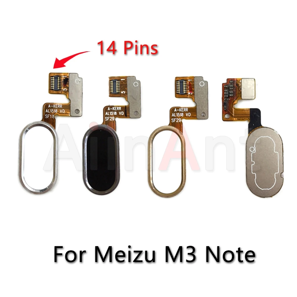 aiinant original home key fingerprint return button touch id sensor flex ribbon cable for meizu m3 note m3s mobile phone parts free global shipping