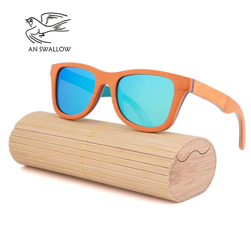 Солнцезащитные очки с деревянными дужками женские круглые солнцезащитные UV400