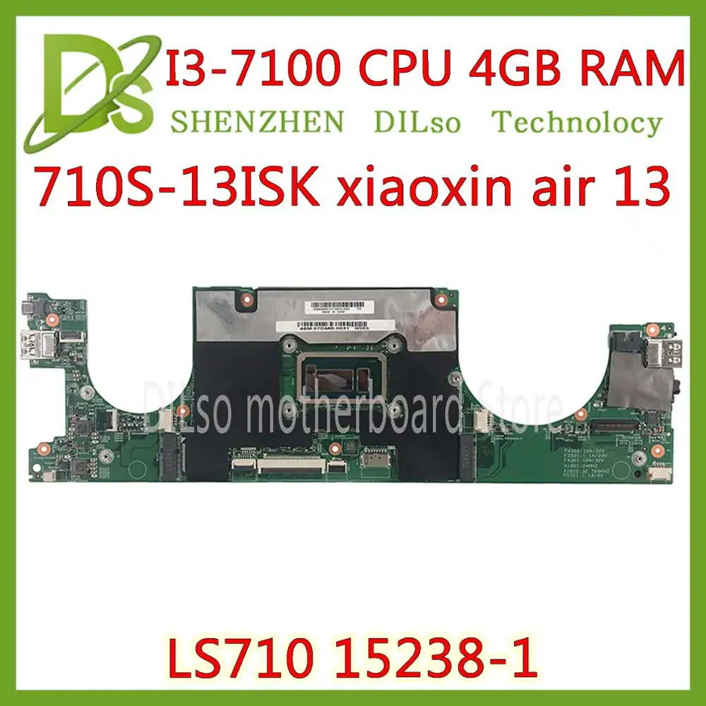 Billig KEFU LS710 15238-1 Motherboard Für Lenovo Ideapad 710S-13ISK Xiaoxin Air 13 Laptop Motherboard I3-7100 CPU 4GB Getestet Original