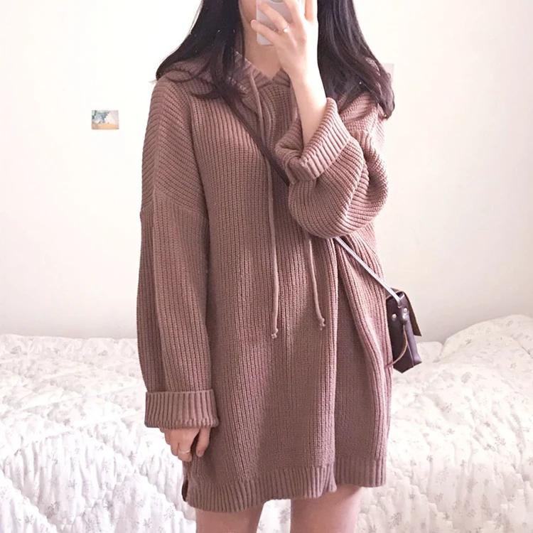 Повседневные женские свитера в японском стиле Kawaii Ulzzang Ретро Шикарный свободный