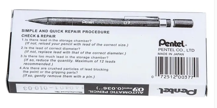 Карандаш механический Pentel A125 A127 A129 0 9 мм 12 шт. | Канцтовары для офиса и дома
