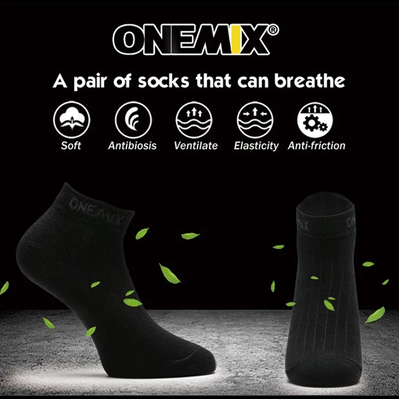 ONEMIX удобные повседневные мужские и женские хлопковые носки простые удобные уличные спортивные тренировочные носки 1 пара 3 цвета