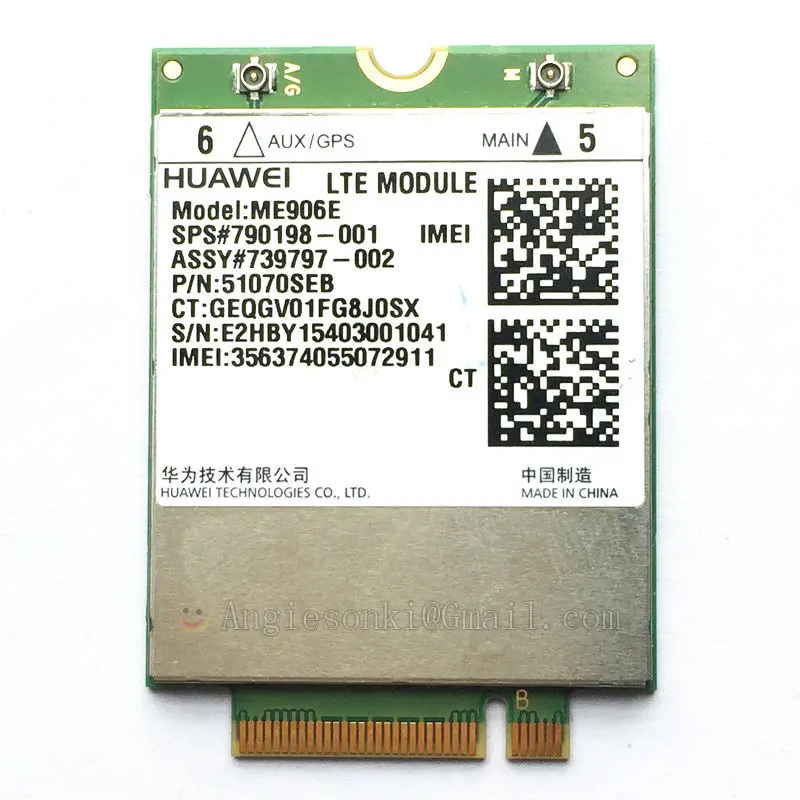 Разблокировка HUAWEI ME906E NGFF LTE/HSPA+ FDD+ GPRS/EDGE 4G модуль WWAN карта 704031-001/740011-005/790198-001 для hp lt4112