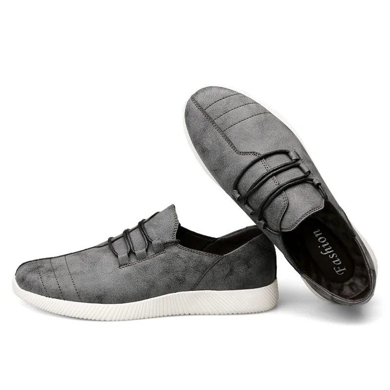 Винтажная Молодежная мужская обувь для скейтбординга кожаная уличная