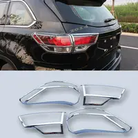 Chrome Rear Tail Lamp Tail Light Cover Trim Fit for Toyota highlander 2015 2016 2017 2018