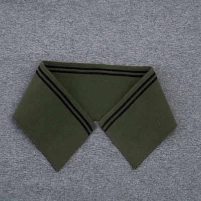 army green 2 шт. 43*8 см Тонкая ребристая трикотажная ткань в полоску, хлопок, эластичная ткань для самостоятельной отделки воротника футболки, бейсбольная одежда, 23 Цвета - Цвет: army green