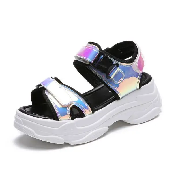 Пикантные женские спортивные сандалии с открытым носком открытые босоножки на