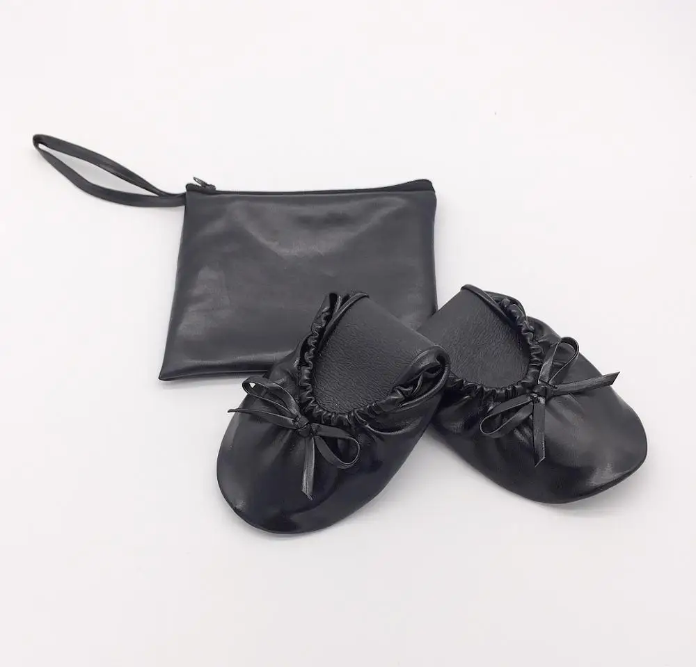 Best selling girl ladies folding ballerina shoes foldable ballet flat fold up rollable for wedding gfit Free Shipping | Обувь