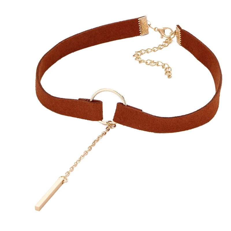 IF YOU 6 видов модные Boho Короткие ожерелье золотого цвета кристалл чокер с листьями ожерелья для женщин Свадьба День рождения ювелирные изделия с чокерами - Окраска металла: NJLA26851