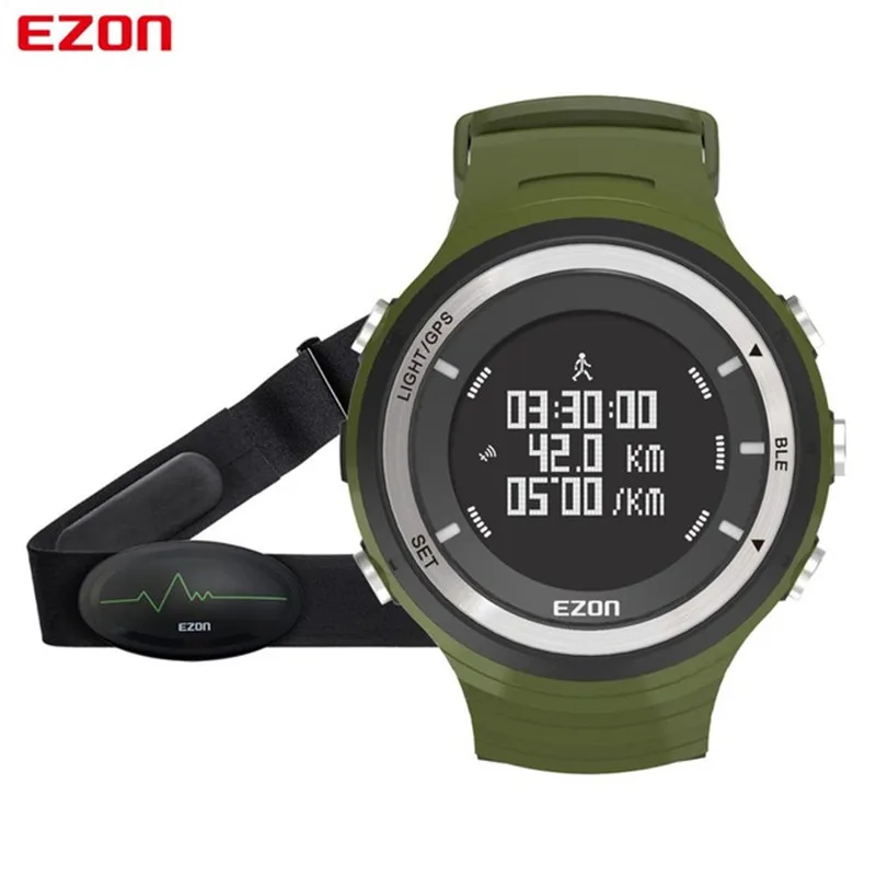 EZON T033 Смарт спортивный марафон часы для бега Bluetooth 4,0 gps шагомер пульсометр трек наручные часы альтиметр барометр