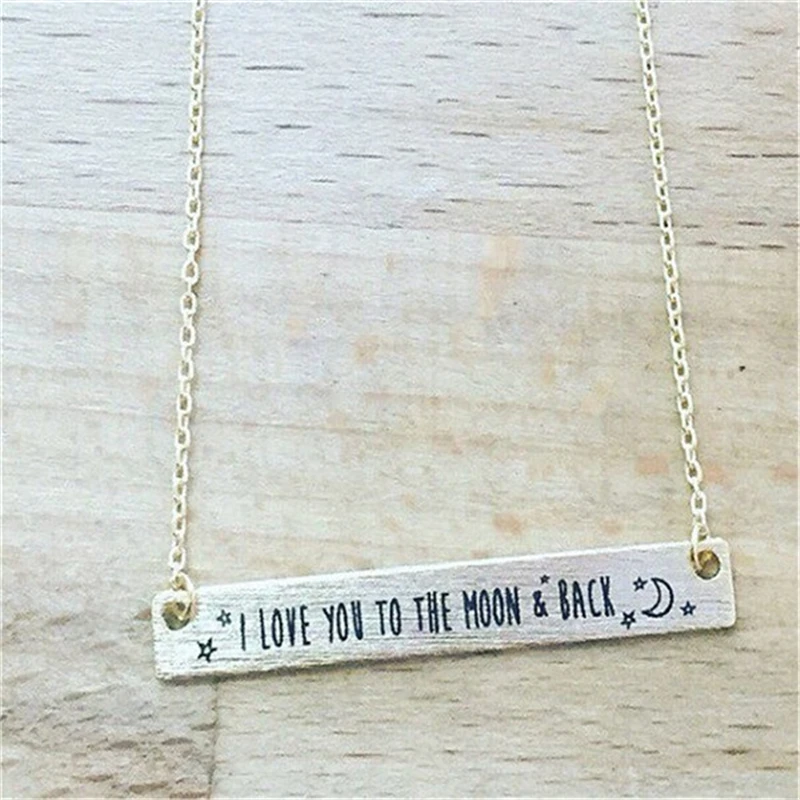 Модное ожерелье ручной работы с надписью I Love You To The Moon & Back|letter necklace|fashion necklacenecklace