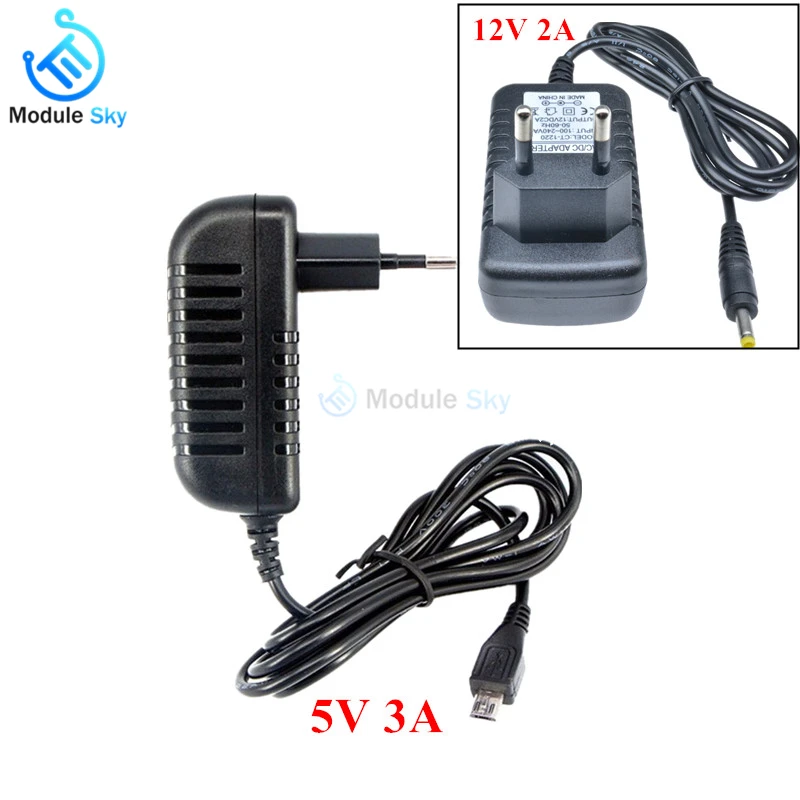 AC-DC Power Adapter EU Plug 110V 220V to 5V 12V DC Switching Supply Charger adaptor 2A 3A Converter Extension cord | Электроника