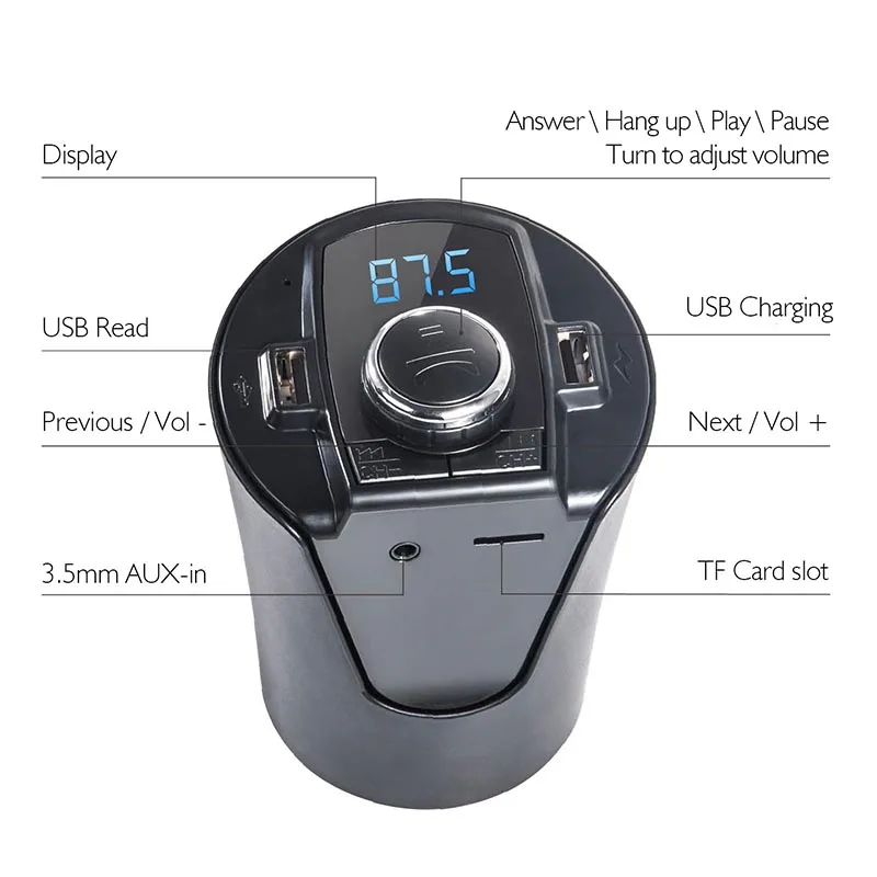 Digitalboy Bluetooth Car Kit MP3 плеер Беспроводной Handsfree fm передатчик Dual USB Автомобильное