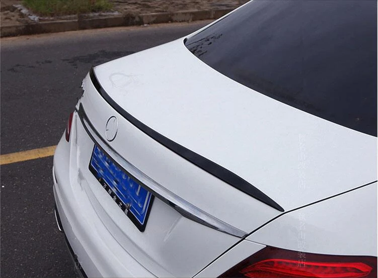 Для W213 спойлер- OB Mercedes-Benz W213 E-класс E200 E260 надрезаемая подкладка, ABS пластик Материал заднего крыла Цвет задний спойлер