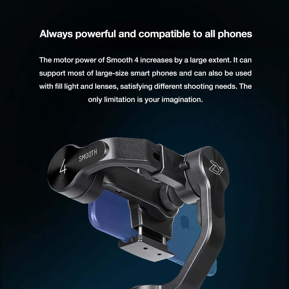 3 осевой Ручной Стабилизатор Zhiyun SMOOTH 4 для смартфона экшн камеры телефона