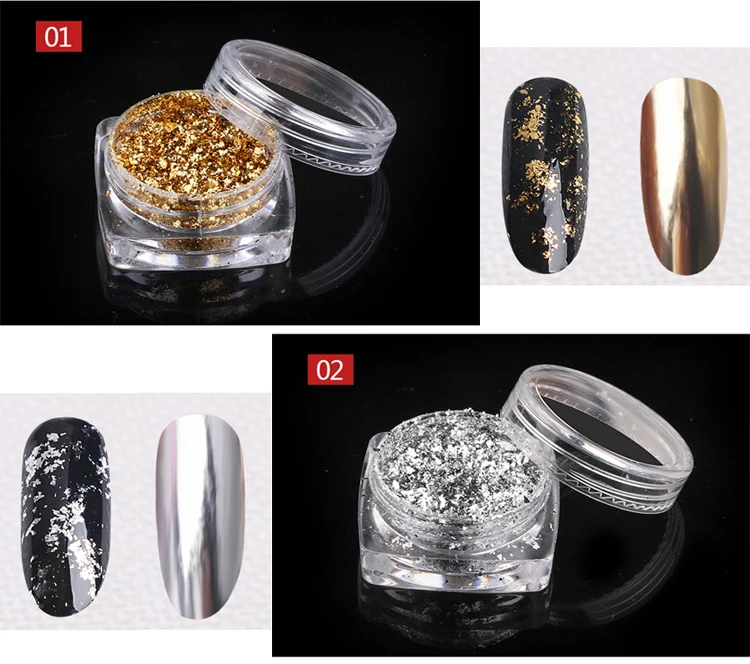 Nail Art цветная фольга порошок фейерверк и порошок с зеркальным эффектом фольга Лазерная пудра 1 шт Маникюр Красота DIY Pro украшения PinPai