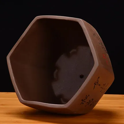 Классический цветочный горшок из фиолетового песка керамический для орхидеи